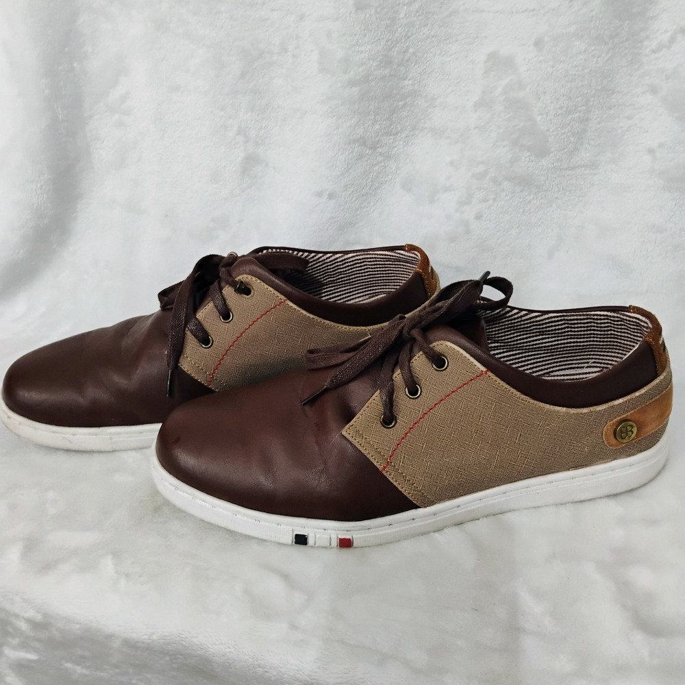 Bruno Marc Mens Brown Tan Mixed Media Casual Sneakers Size 12